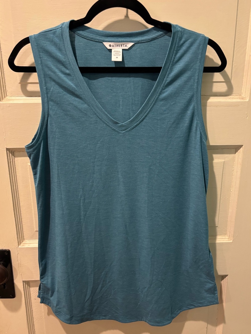 Athleta Teal Blue V-Neck Tank